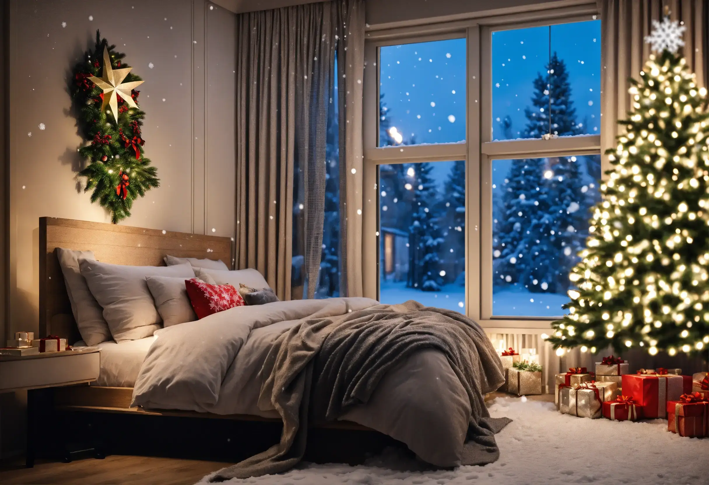 Eetkamer met hennep gordijnen